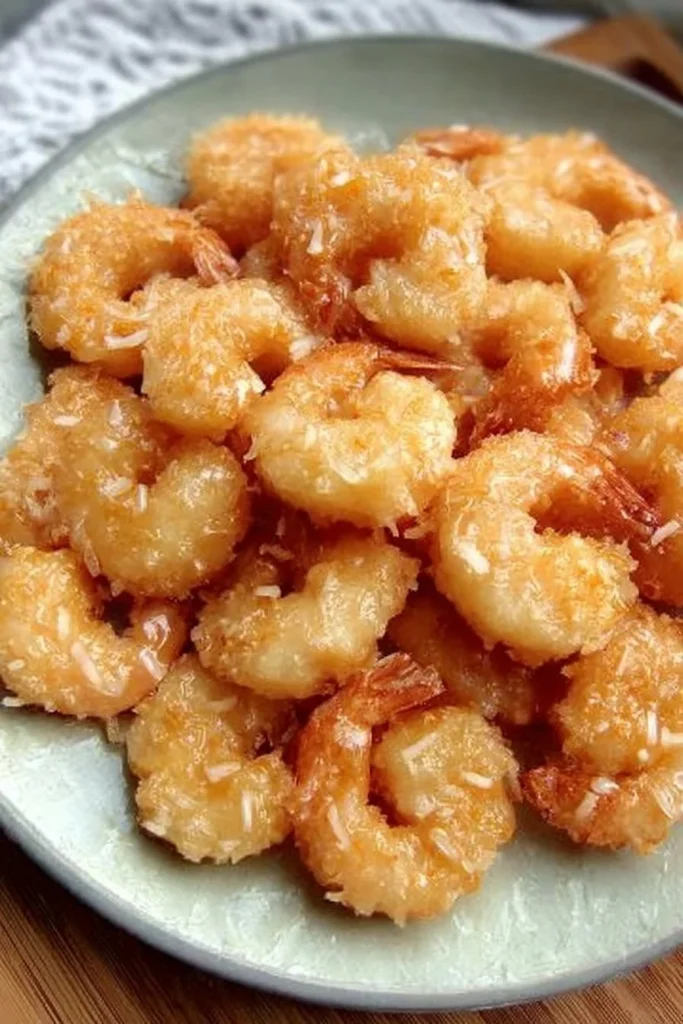 Delicious Chinese Coconut Shrimp served with dipping sauce