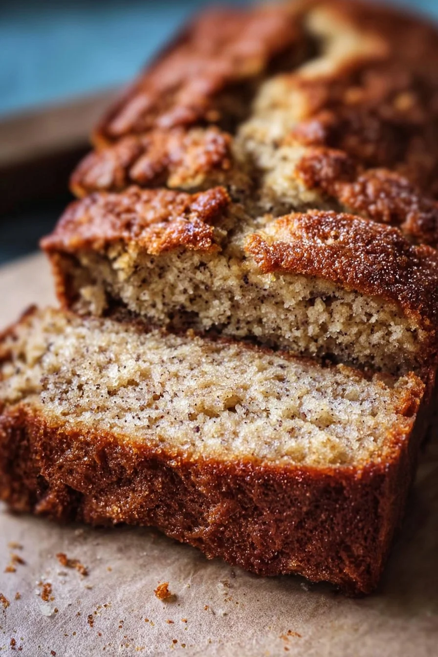 Coffee Cake Banana Bread 2 Delicious slice of Coffee Cake Banana Bread topped with cinnamon sugar