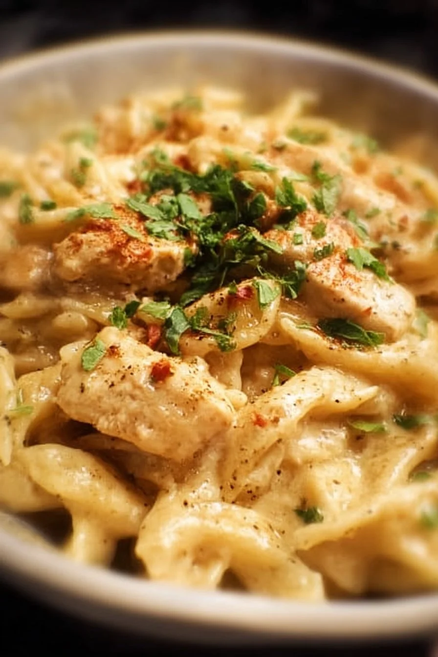 Crock Pot Cajun Chicken Pasta 2 Bowl of Crock Pot Cajun Chicken Pasta with colorful ingredients