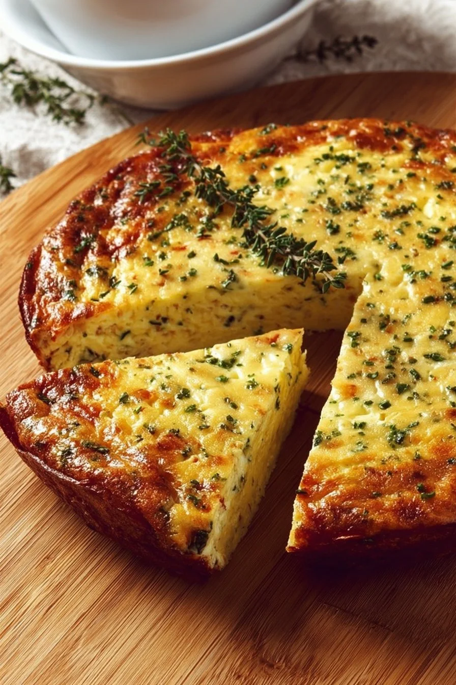 Crustless Cottage Cheese Breakfast Quiche 2 Crustless cottage cheese breakfast quiche topped with fresh vegetables
