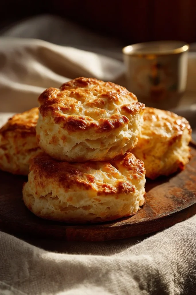 High-protein cottage cheese breakfast biscuits on a plate