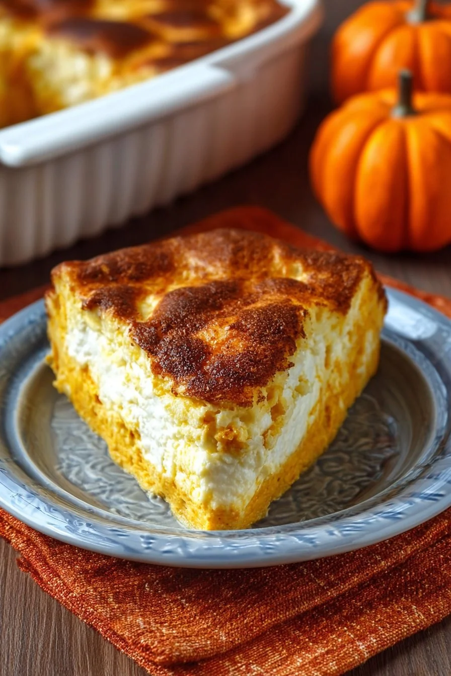 Pumpkin Cottage Cheese Bake 2 Baked Pumpkin Cottage Cheese dish topped with spices and herbs