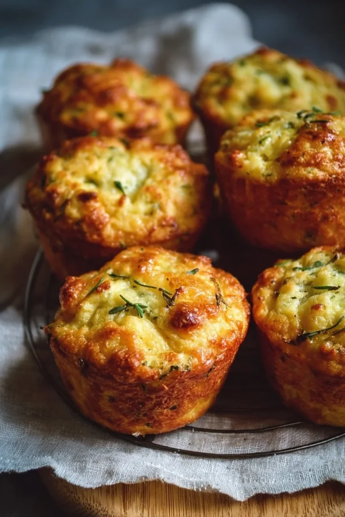 Savory cottage cheese muffins served on a plate, ready to enjoy.