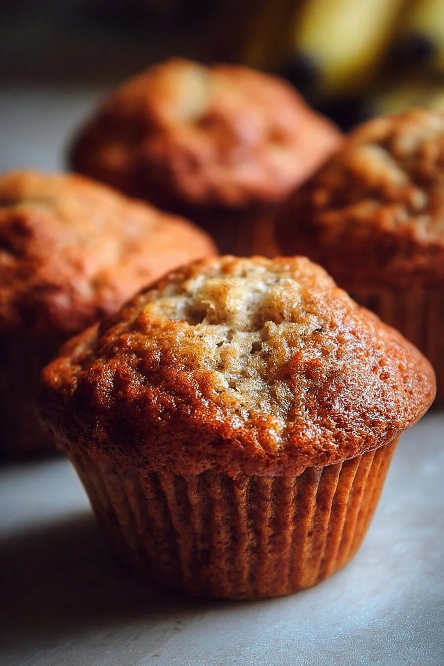 Soft & Fluffy Banana Muffins 2 Soft and fluffy banana muffins fresh out of the oven