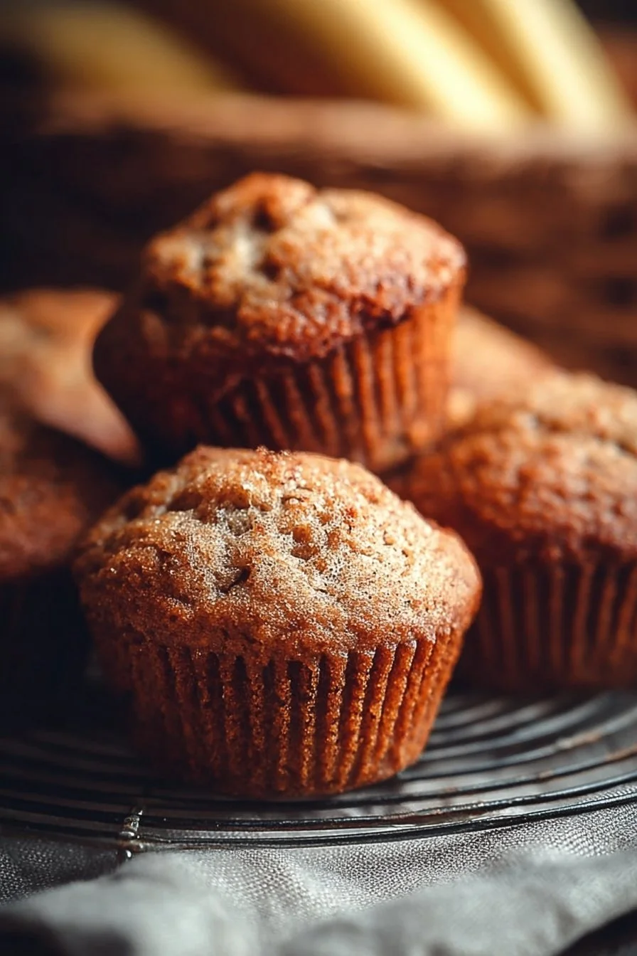 Delicious cinnamon banana bread muffins fresh out of the oven