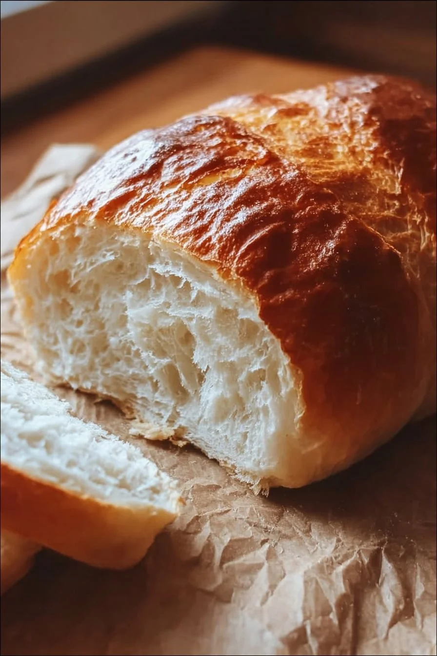 Freshly baked homemade bread made in 20 minutes