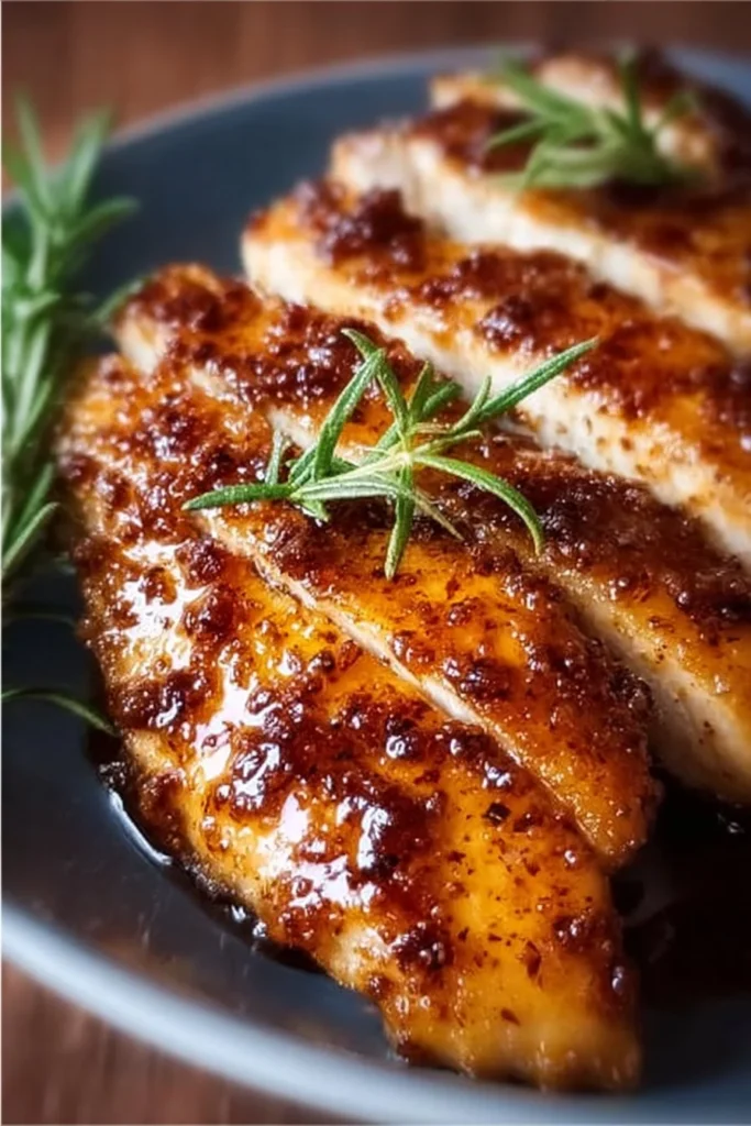 Air Fryer Maple Glazed Chicken Breast recipe with a sweet glaze