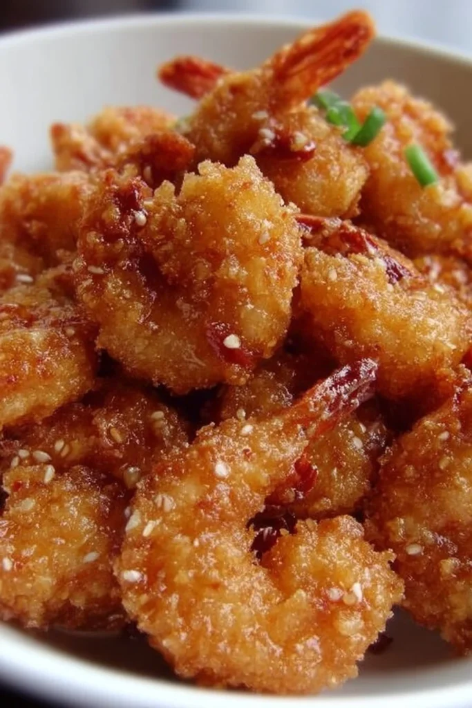 Crispy Chinese coconut shrimp served with dipping sauce