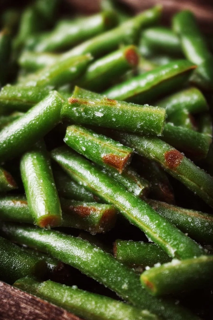 Crack Green Beans 2 Delicious cracked green beans prepared as a healthy dish