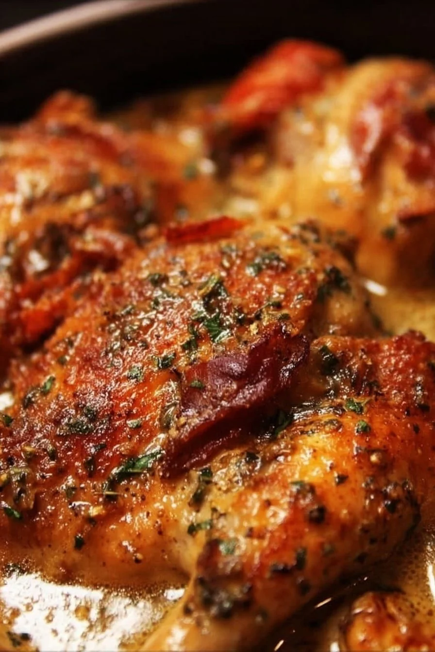 Crock Pot Marry Me Chicken 2 Crock Pot Marry Me Chicken in a rustic bowl with herbs and cream sauce