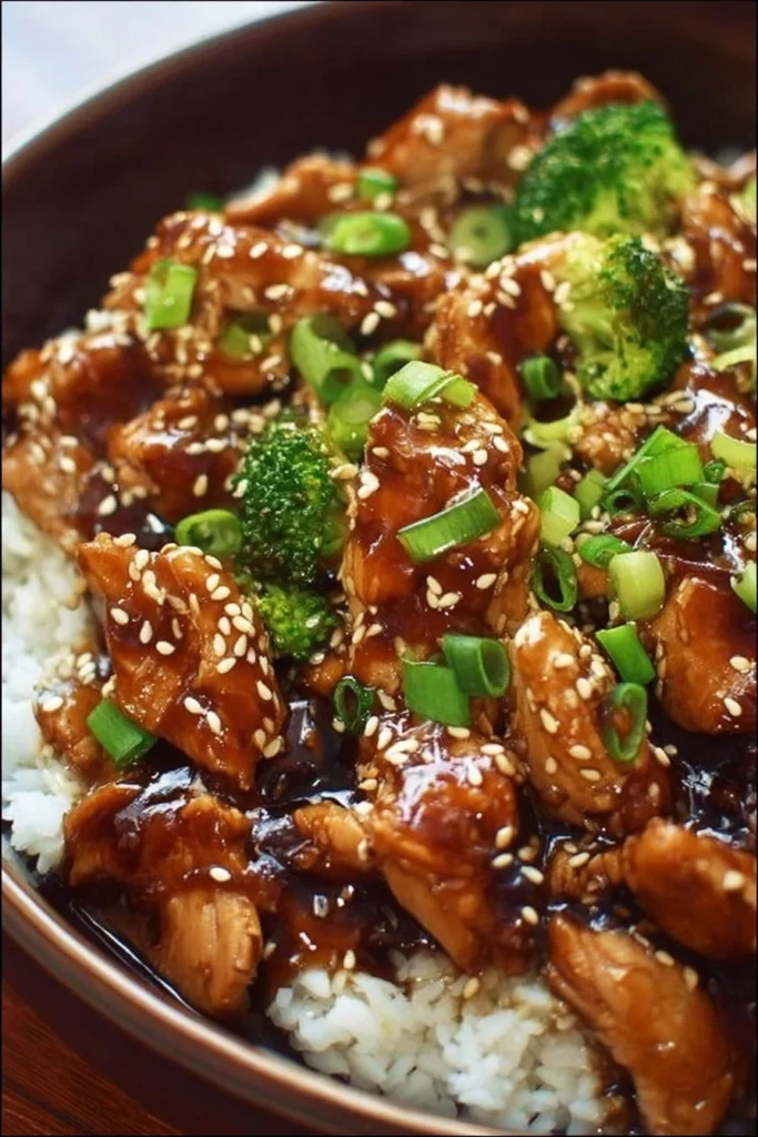 Deliciously prepared Dump and Go Crockpot Teriyaki Chicken with vibrant vegetables.