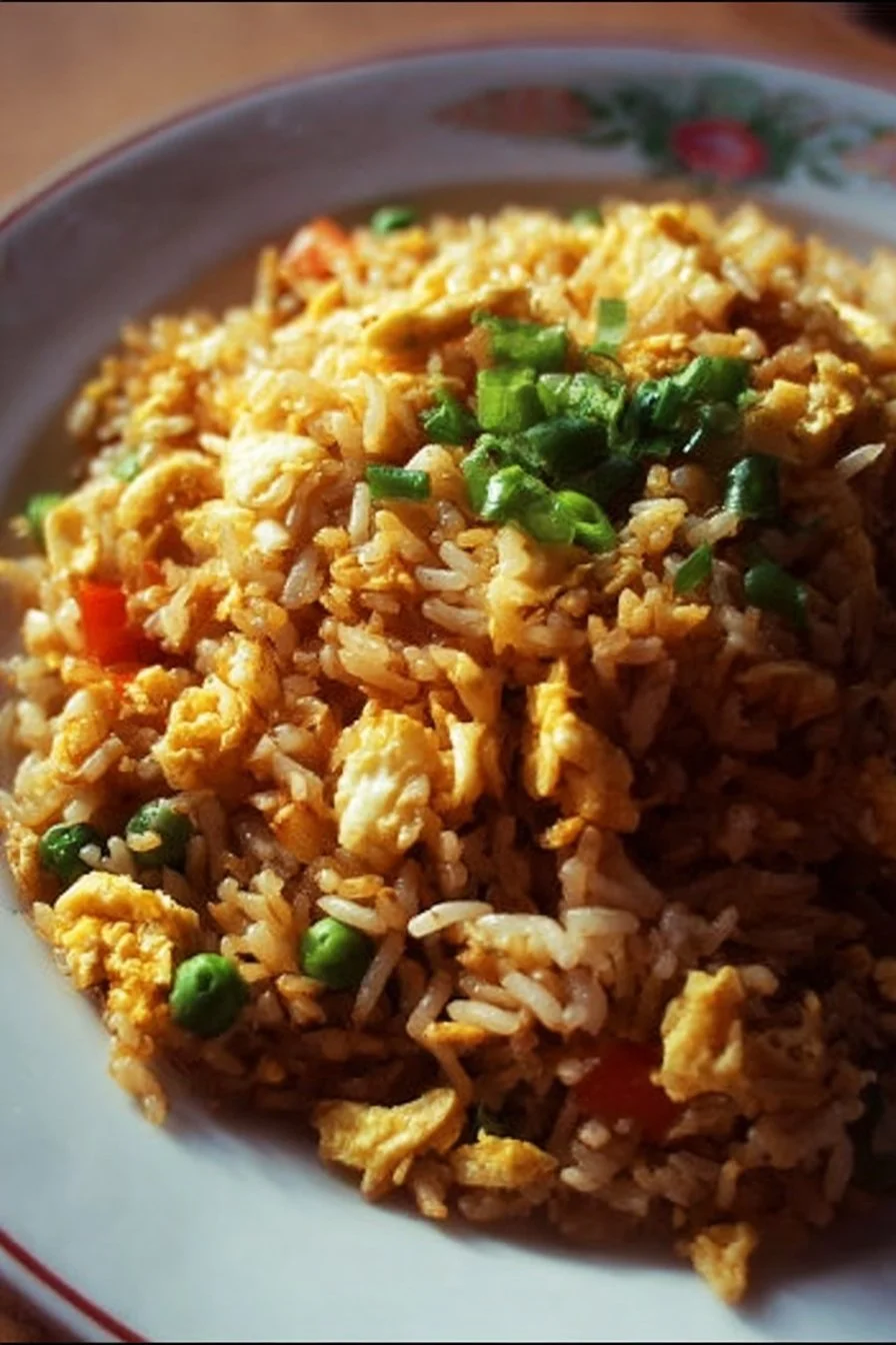 Egg Fried Rice 2 Delicious plate of homemade Egg Fried Rice with vegetables and eggs