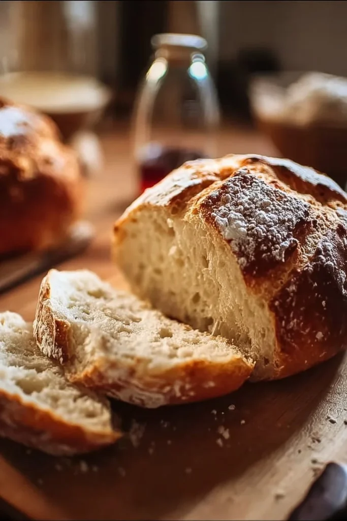 Variety of traditional German bread loaves displayed on a rustic wooden table.