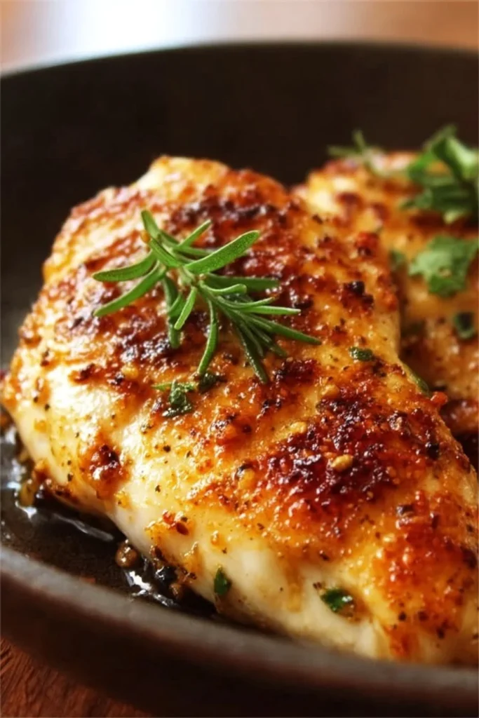 A succulent melt-in-your-mouth chicken breast dish on a plate.
