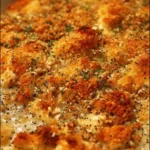 Pioneer Woman poppy seed chicken casserole in a baking dish