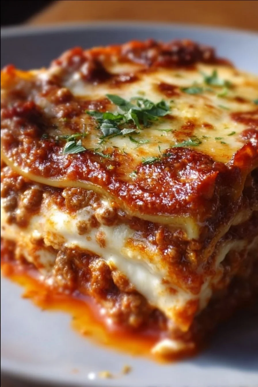 World's Best Lasagna 2 A delicious serving of the world's best lasagna with rich layers of meat and cheese