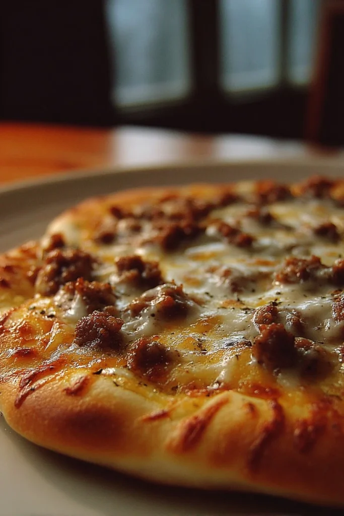 Delicious Breakfast Pizza topped with Sausage Gravy for a hearty meal
