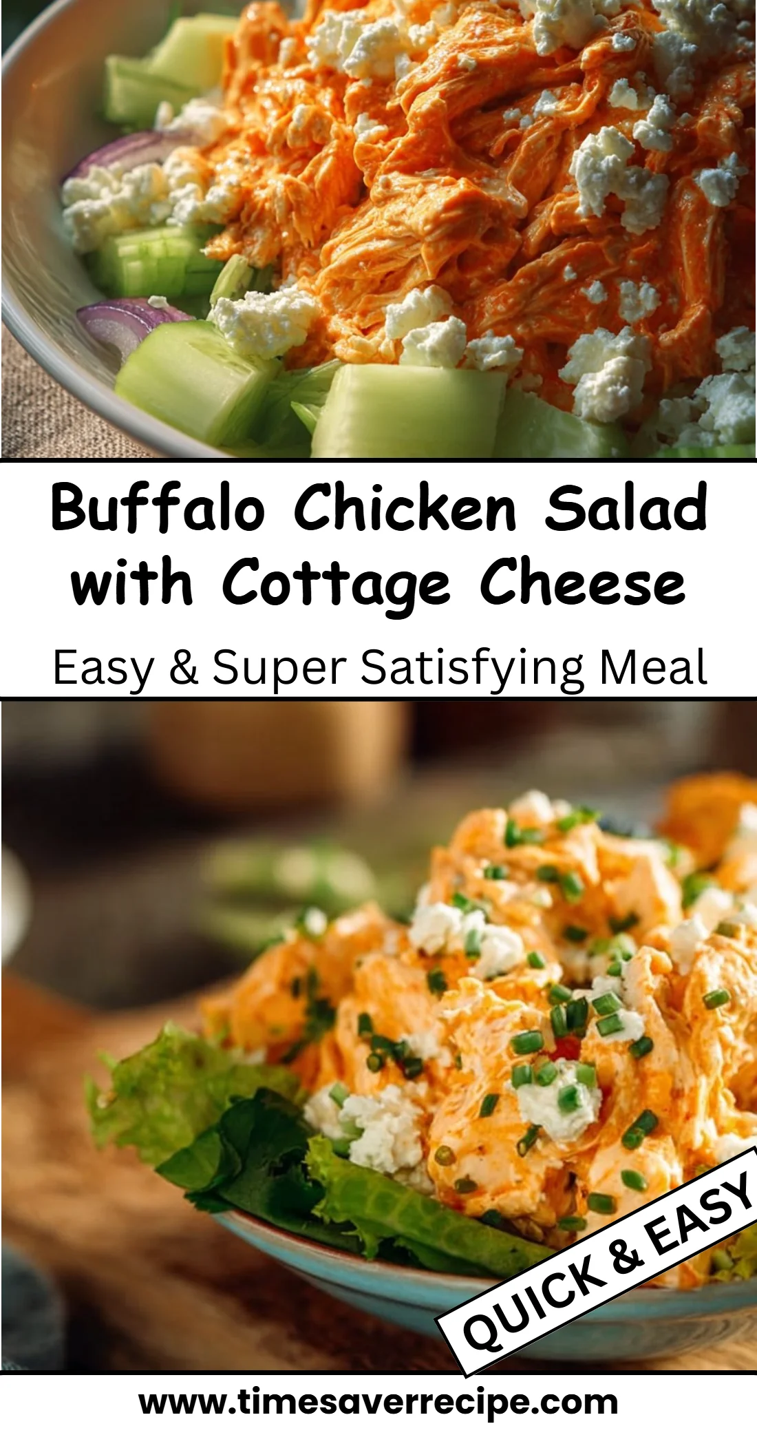 Buffalo Chicken Salad with Cottage Cheese