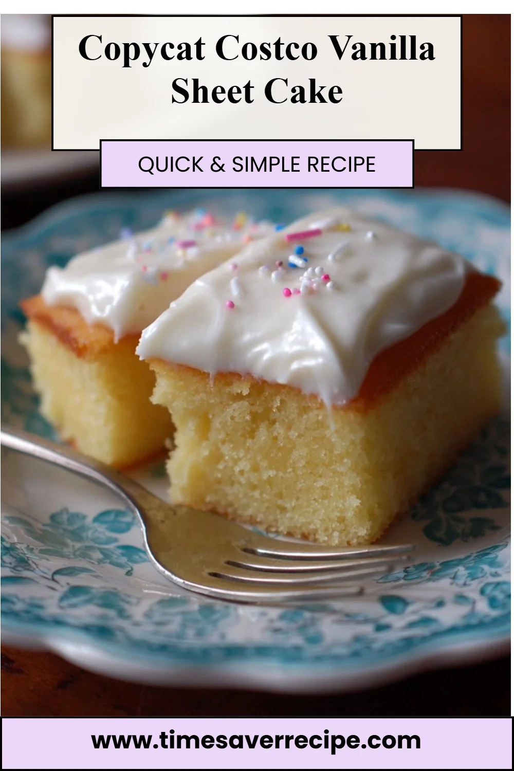 Copycat Costco Vanilla Sheet Cake