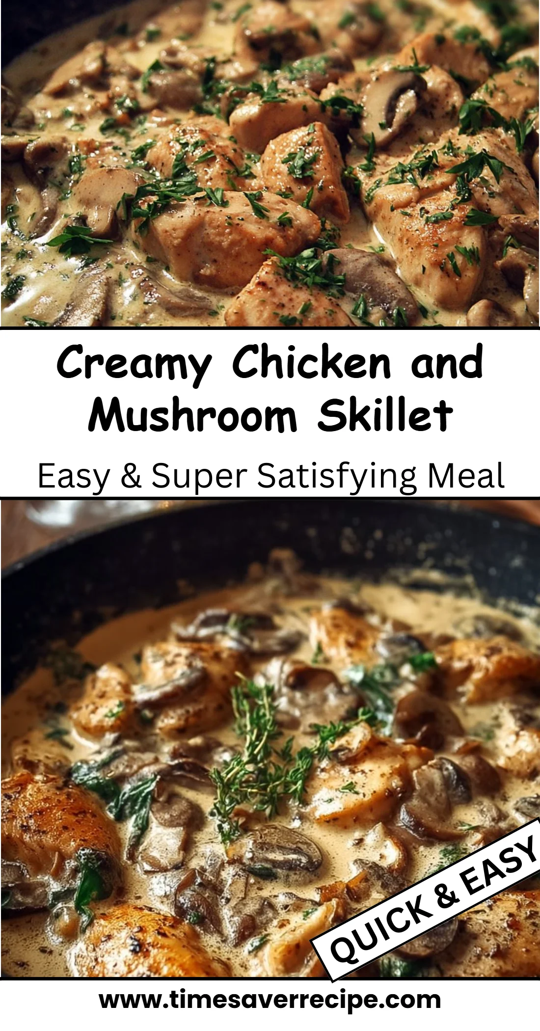 Creamy Chicken and Mushroom Skillet