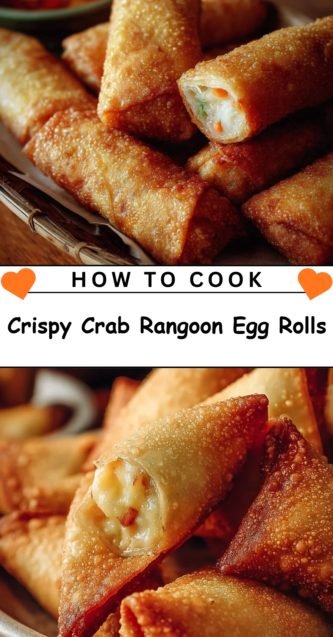 Crispy Crab Rangoon Egg Rolls