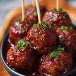 Delicious Crockpot cocktail meatballs served in a bowl with sauce