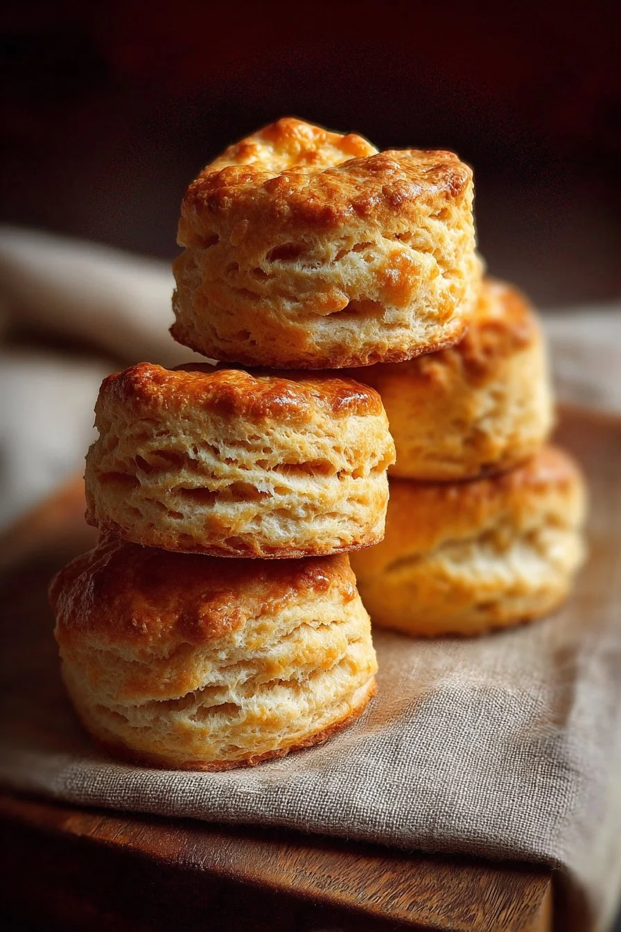 Plate of fast and easy homemade biscuits ready to be served.