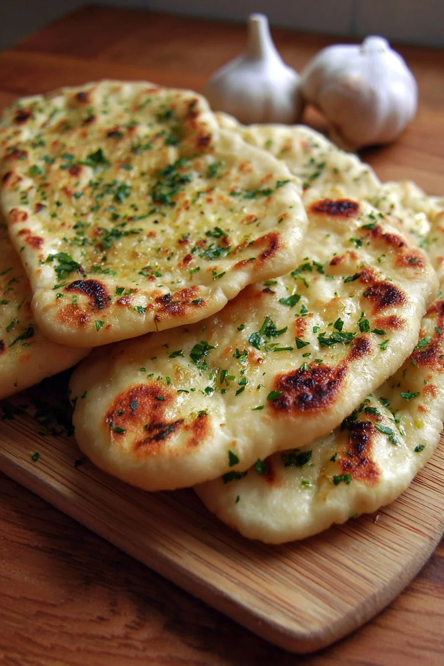 Delicious homemade Garlic Flatbread fresh out of the oven