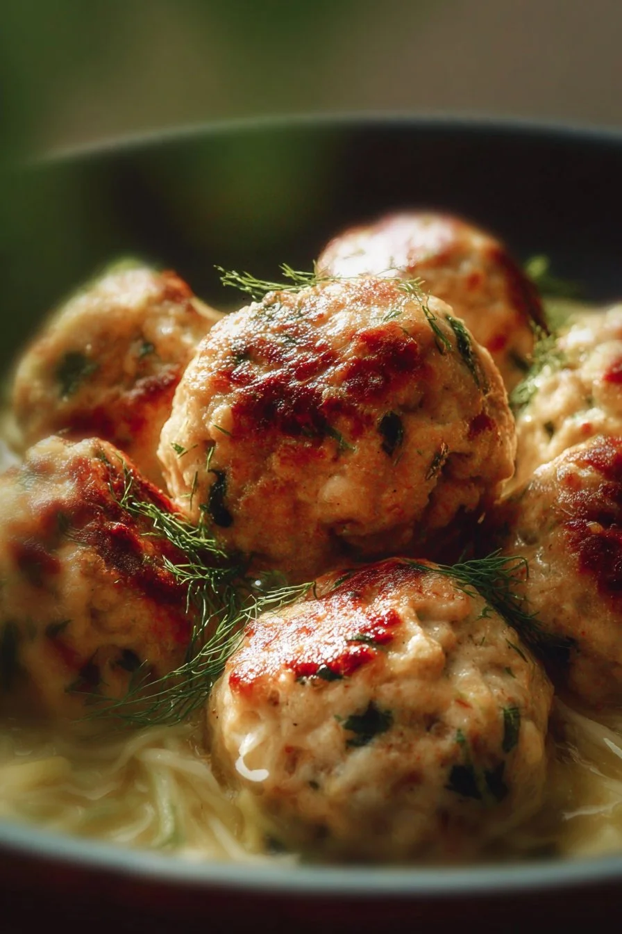 Delicious Marry Me Chicken Meatballs served in a creamy sauce