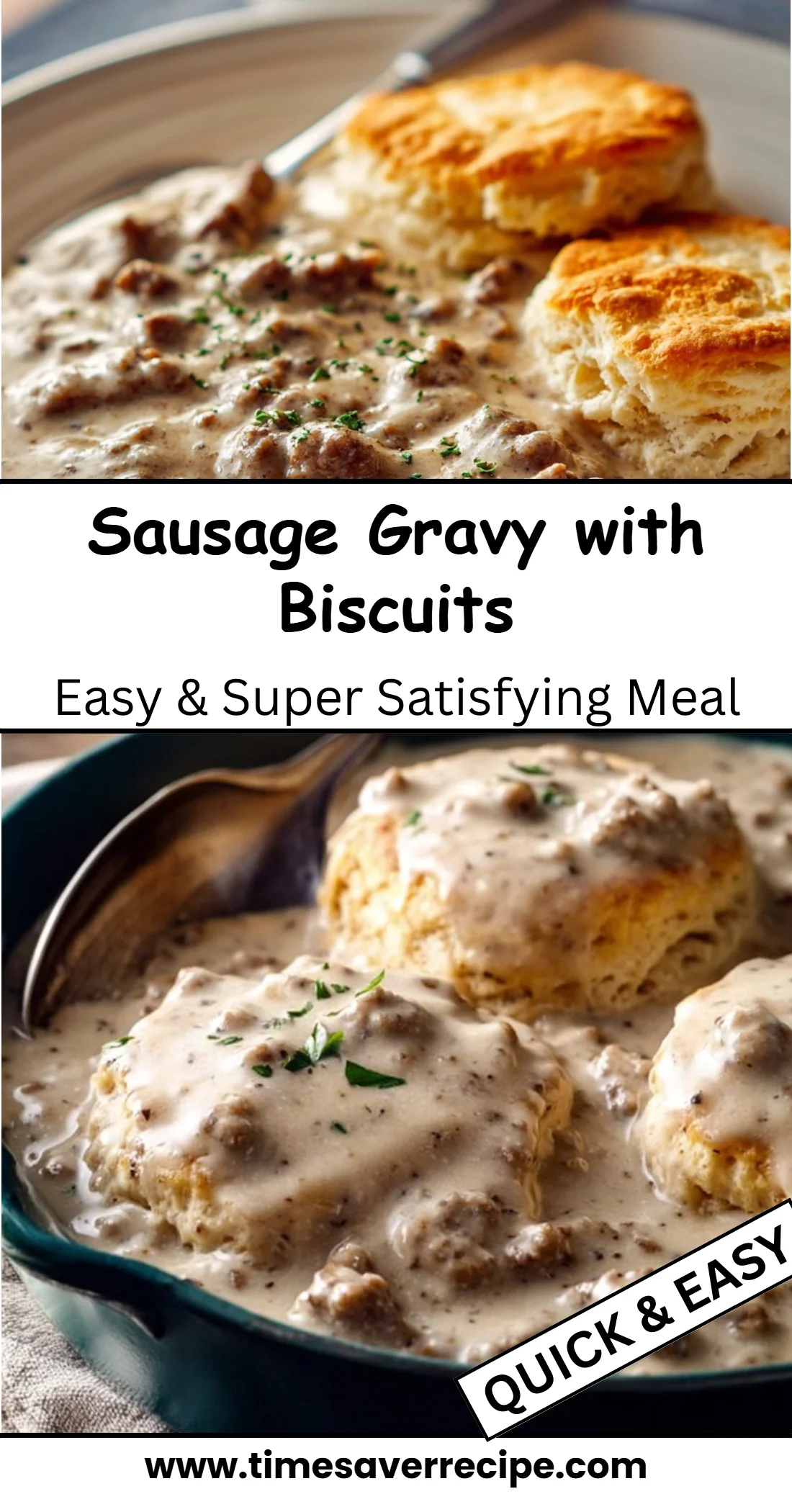 Sausage Gravy with Biscuits