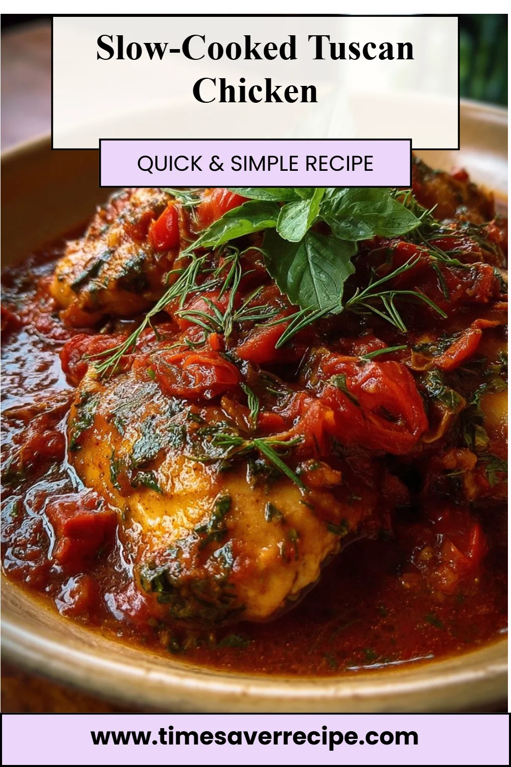 Slow-Cooked Tuscan Chicken