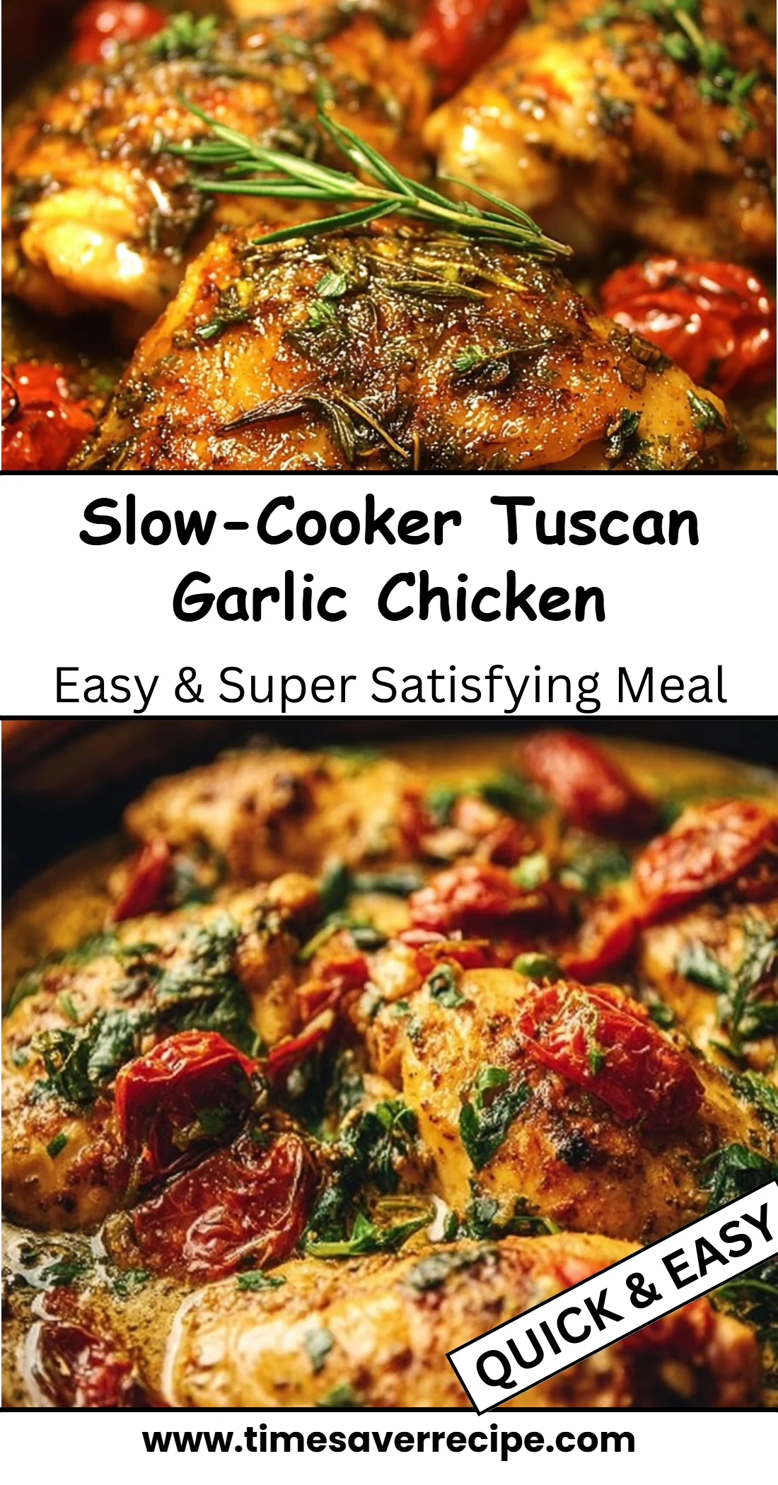 Slow-Cooker Tuscan Garlic Chicken