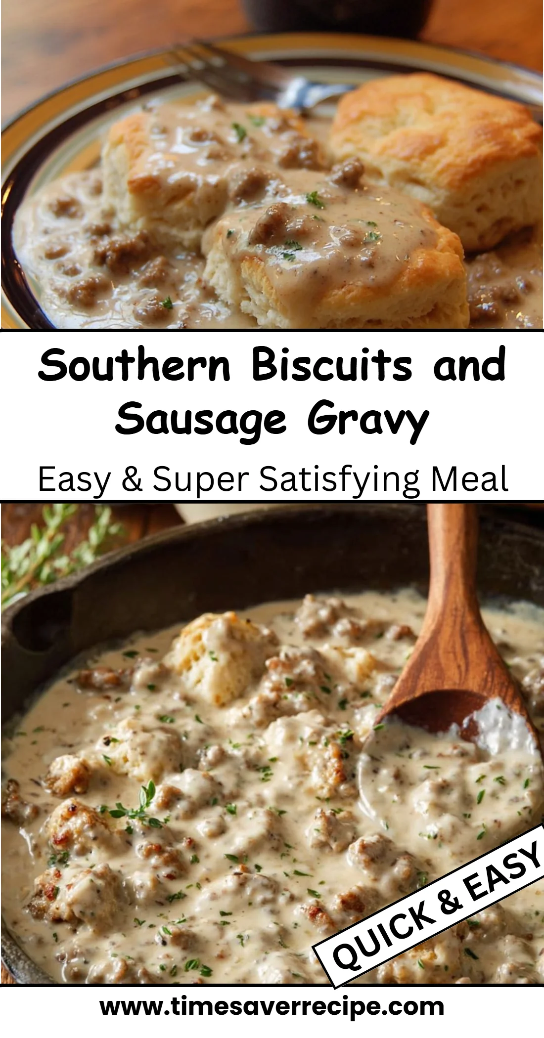 Southern Biscuits and Sausage Gravy