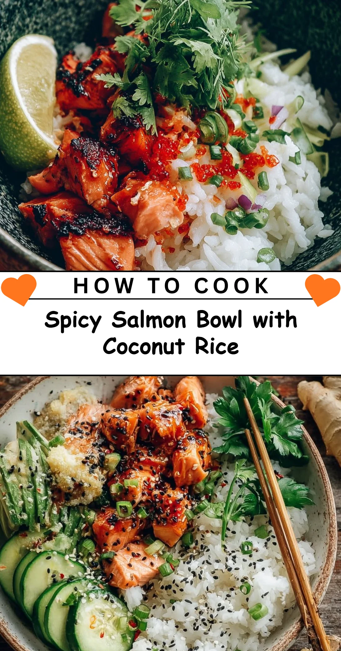 Spicy Salmon Bowl with Coconut Rice