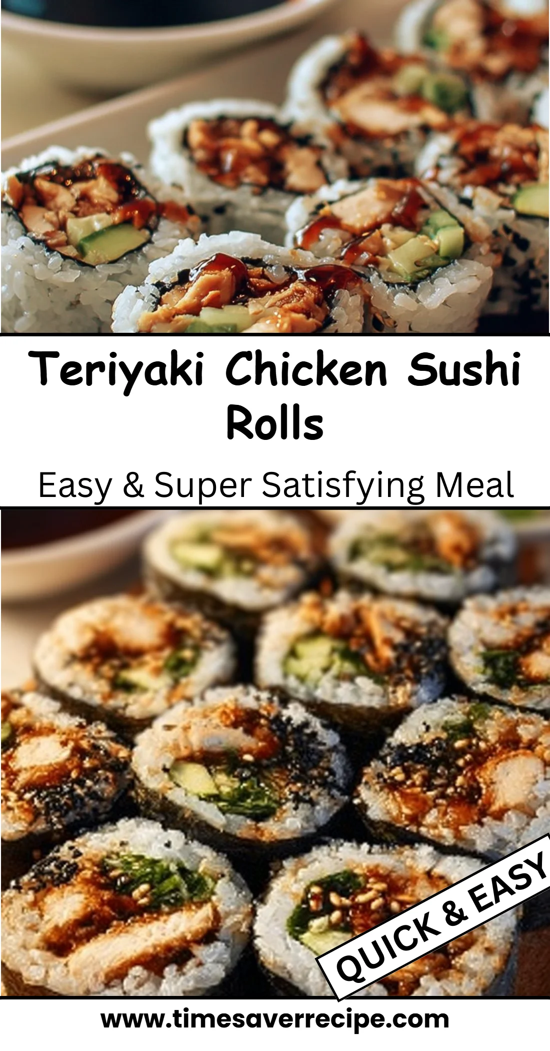 Teriyaki Chicken Sushi Rolls