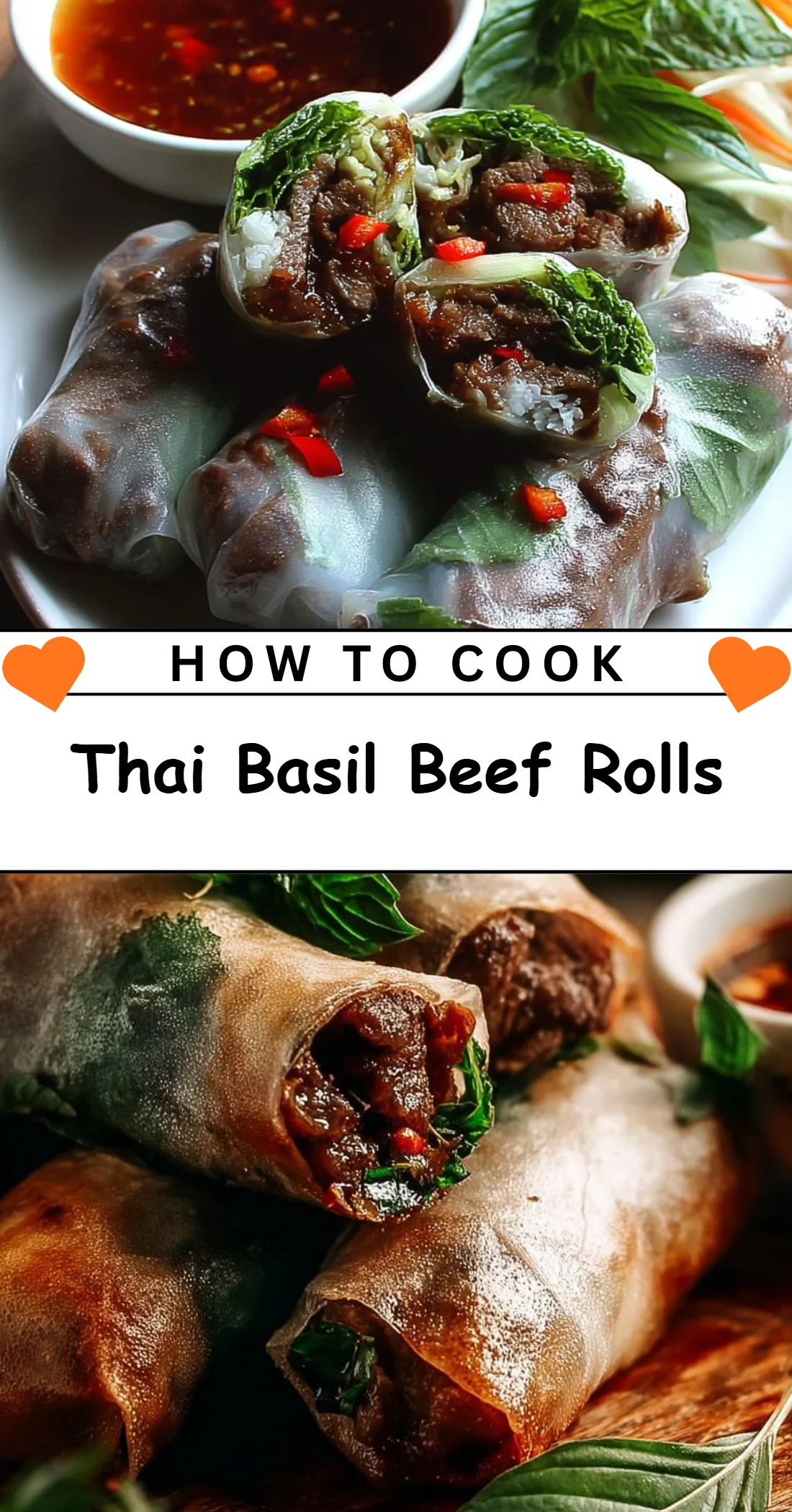 Thai Basil Beef Rolls