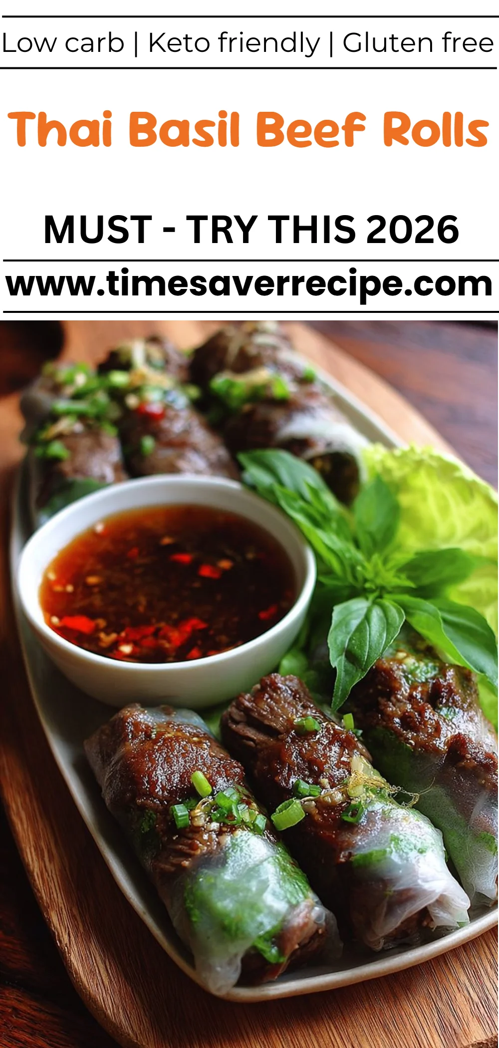 Thai Basil Beef Rolls