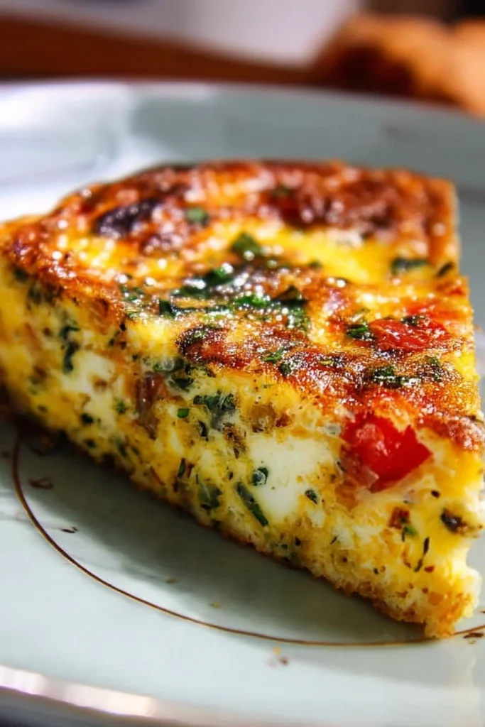 Best frittata casserole recipe with vegetables and cheese baked to perfection.