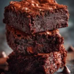 Delicious homemade brownies better than box mix with rich chocolate flavor.