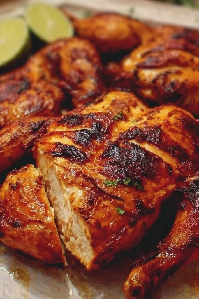Delicious Chipotle Roast Chicken with spices and herbs, perfect for a flavorful meal.