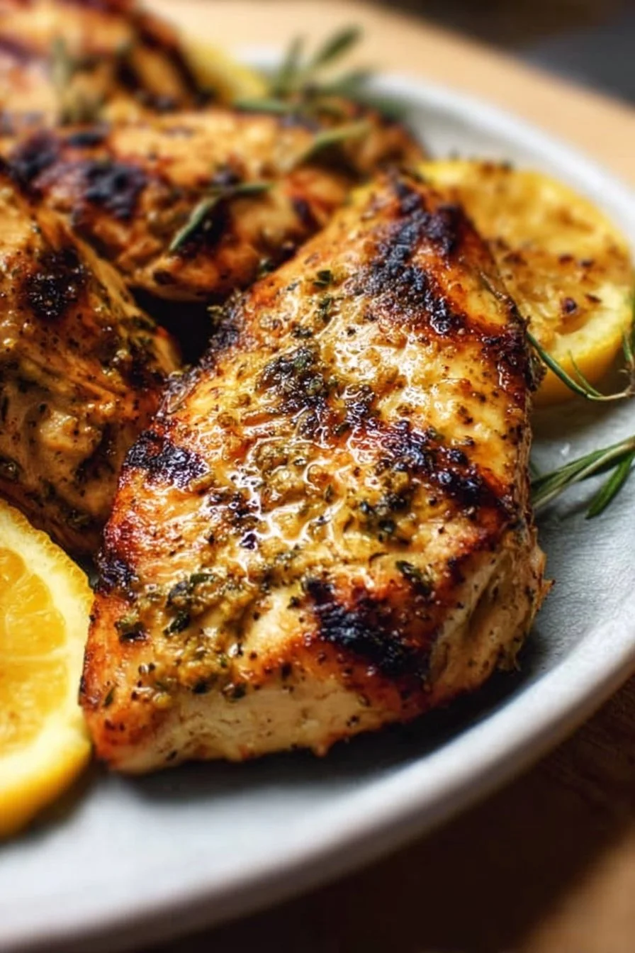 Citrus Dijon Grilled Chicken Marinade ready for grilling.