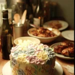 A warm bowl of comforting food featuring creamy mac and cheese and a side of fluffy bread.