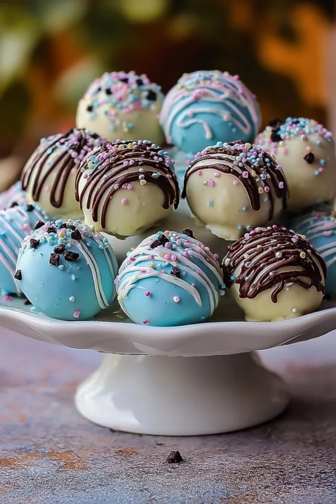 Easter Egg Oreo Balls decorated with pastel colors for holiday treats