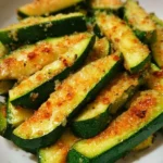 Plate of easy sautéed zucchini with herbs and spices.