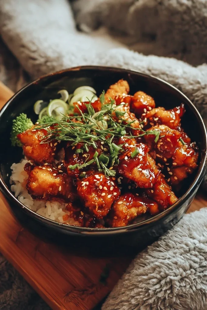 Delicious hot honey chicken bowls with fresh ingredients and vibrant flavors