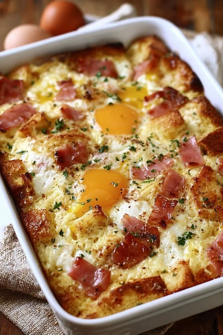 Delicious Eggs Benedict Casserole inspired by Joanna Gaines, perfect for brunch.